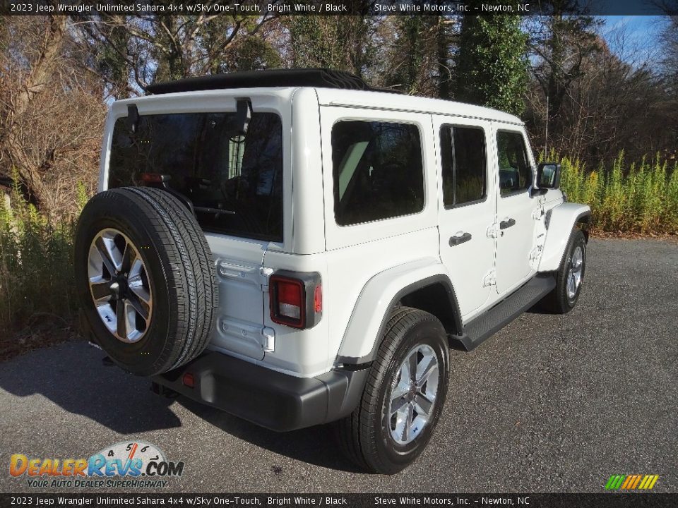 2023 Jeep Wrangler Unlimited Sahara 4x4 w/Sky One-Touch Bright White / Black Photo #6