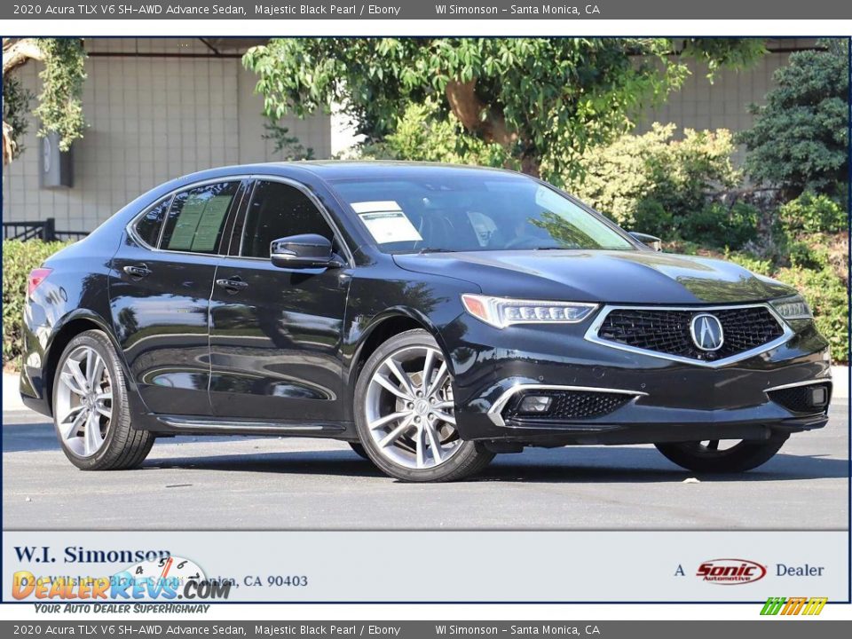 2020 Acura TLX V6 SH-AWD Advance Sedan Majestic Black Pearl / Ebony Photo #1