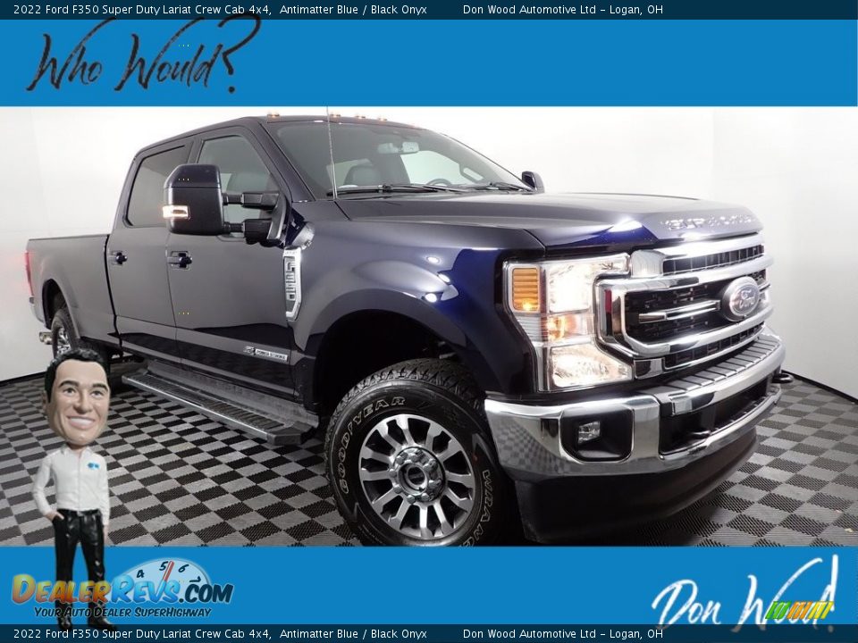 2022 Ford F350 Super Duty Lariat Crew Cab 4x4 Antimatter Blue / Black Onyx Photo #1
