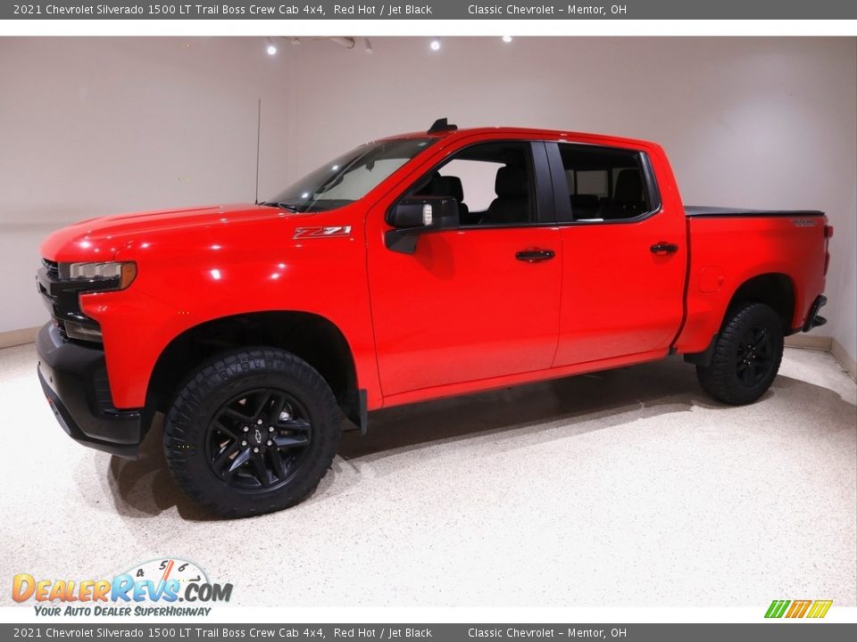 Red Hot 2021 Chevrolet Silverado 1500 LT Trail Boss Crew Cab 4x4 Photo #3