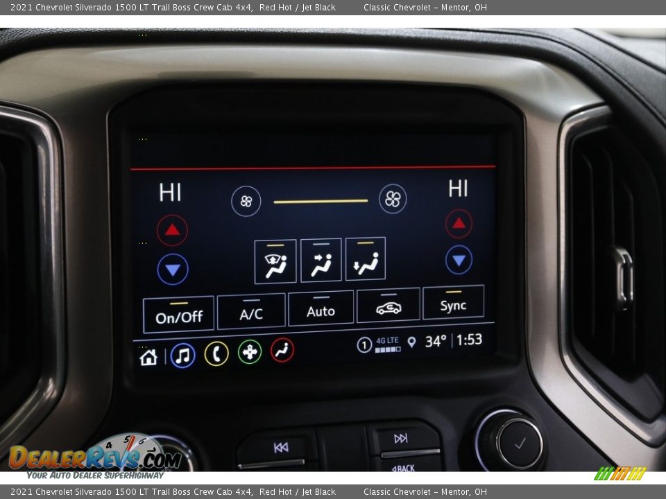 Controls of 2021 Chevrolet Silverado 1500 LT Trail Boss Crew Cab 4x4 Photo #13