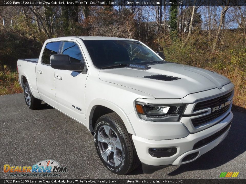 Ivory White Tri-Coat Pearl 2022 Ram 1500 Laramie Crew Cab 4x4 Photo #4