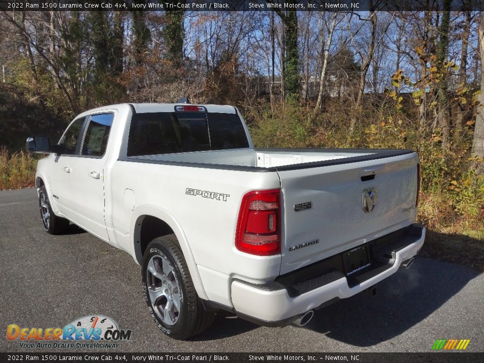 2022 Ram 1500 Laramie Crew Cab 4x4 Ivory White Tri-Coat Pearl / Black Photo #9