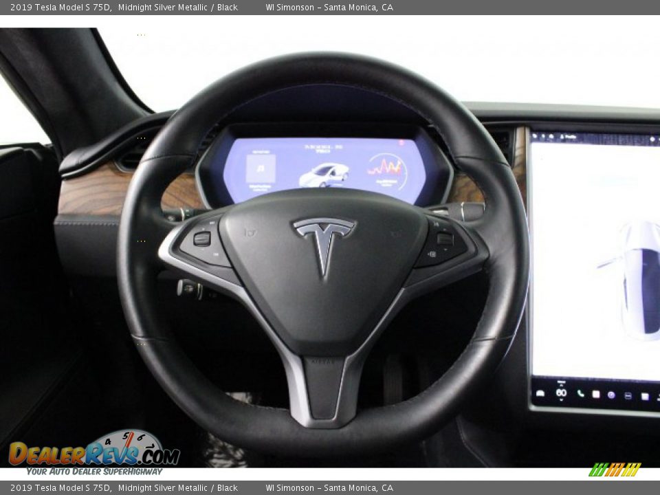 2019 Tesla Model S 75D Steering Wheel Photo #12