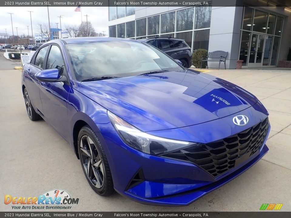 2023 Hyundai Elantra SEL Intense Blue / Medium Gray Photo #9