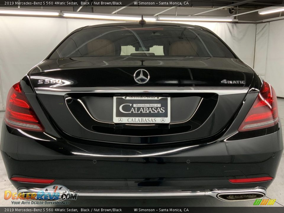 2019 Mercedes-Benz S 560 4Matic Sedan Black / Nut Brown/Black Photo #7