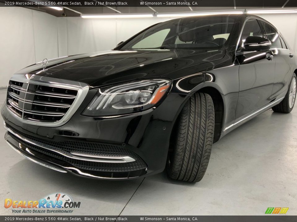 2019 Mercedes-Benz S 560 4Matic Sedan Black / Nut Brown/Black Photo #14