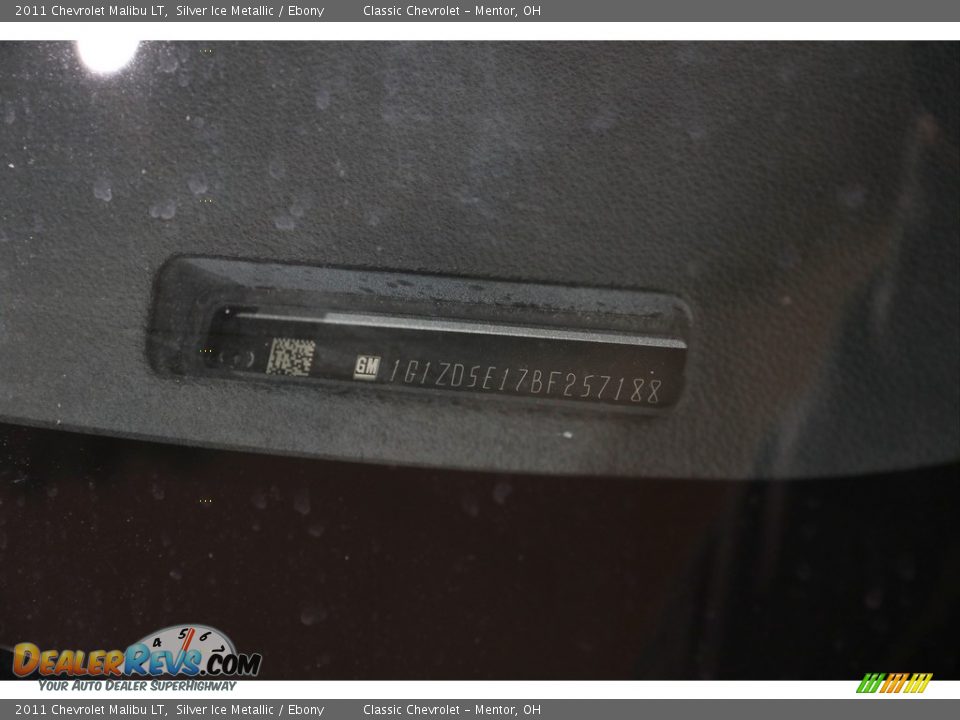 2011 Chevrolet Malibu LT Silver Ice Metallic / Ebony Photo #17