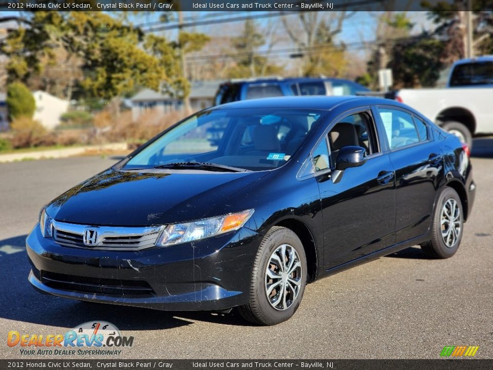 2012 Honda Civic LX Sedan Crystal Black Pearl / Gray Photo #1