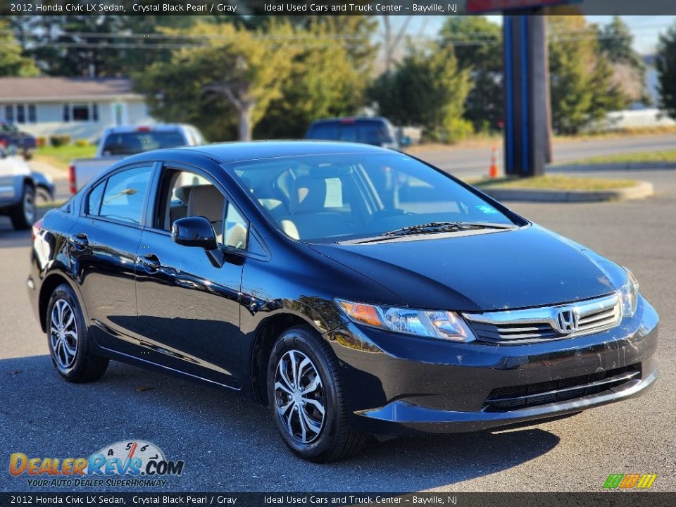 2012 Honda Civic LX Sedan Crystal Black Pearl / Gray Photo #2