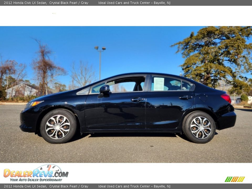 2012 Honda Civic LX Sedan Crystal Black Pearl / Gray Photo #4