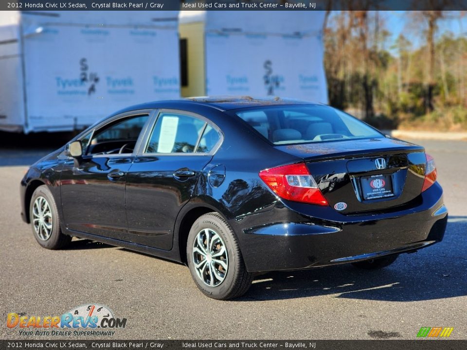 2012 Honda Civic LX Sedan Crystal Black Pearl / Gray Photo #5