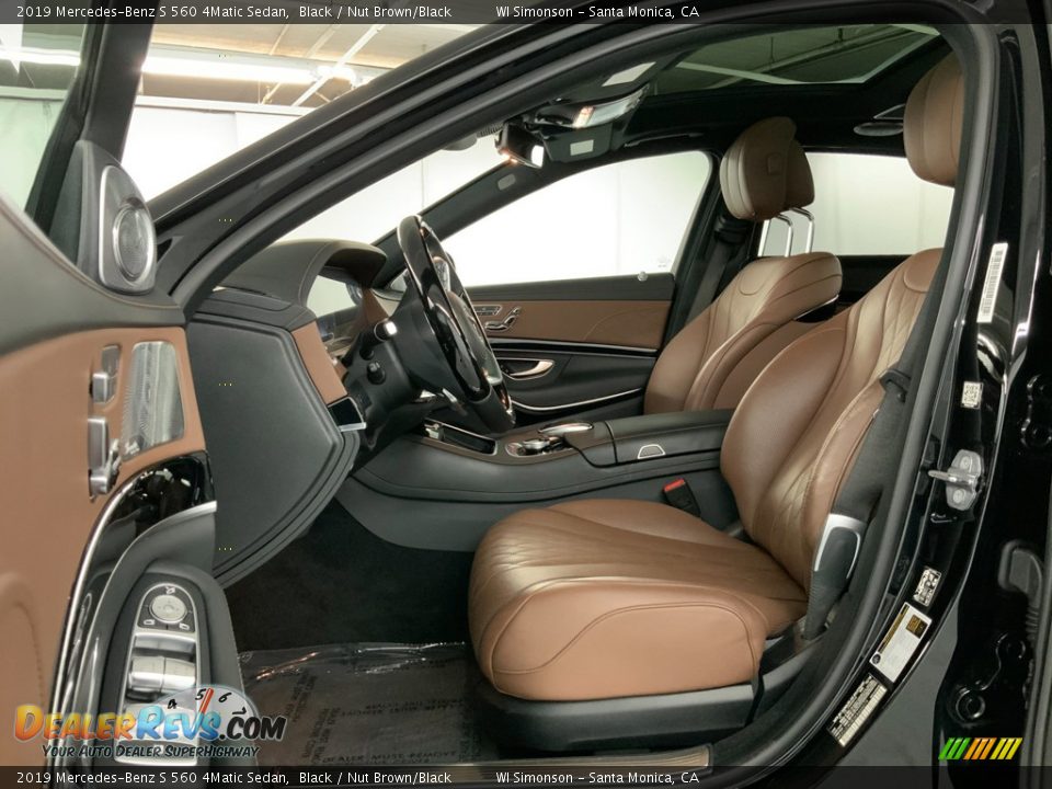 2019 Mercedes-Benz S 560 4Matic Sedan Black / Nut Brown/Black Photo #21