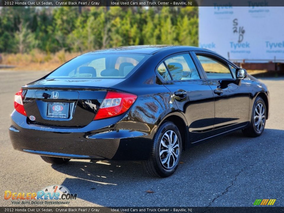 2012 Honda Civic LX Sedan Crystal Black Pearl / Gray Photo #7