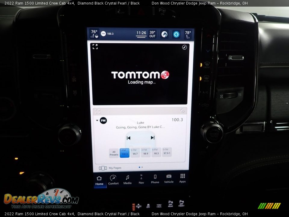 2022 Ram 1500 Limited Crew Cab 4x4 Diamond Black Crystal Pearl / Black Photo #6