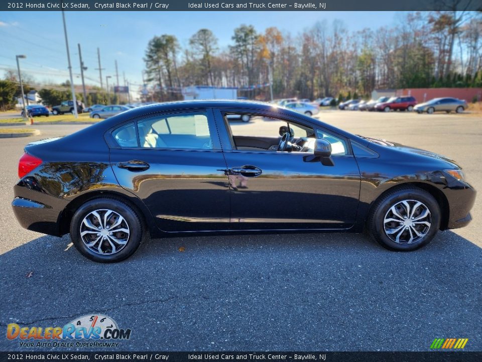 2012 Honda Civic LX Sedan Crystal Black Pearl / Gray Photo #8