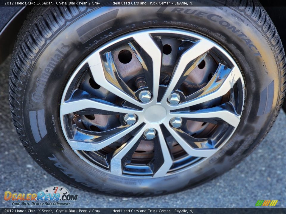 2012 Honda Civic LX Sedan Crystal Black Pearl / Gray Photo #9