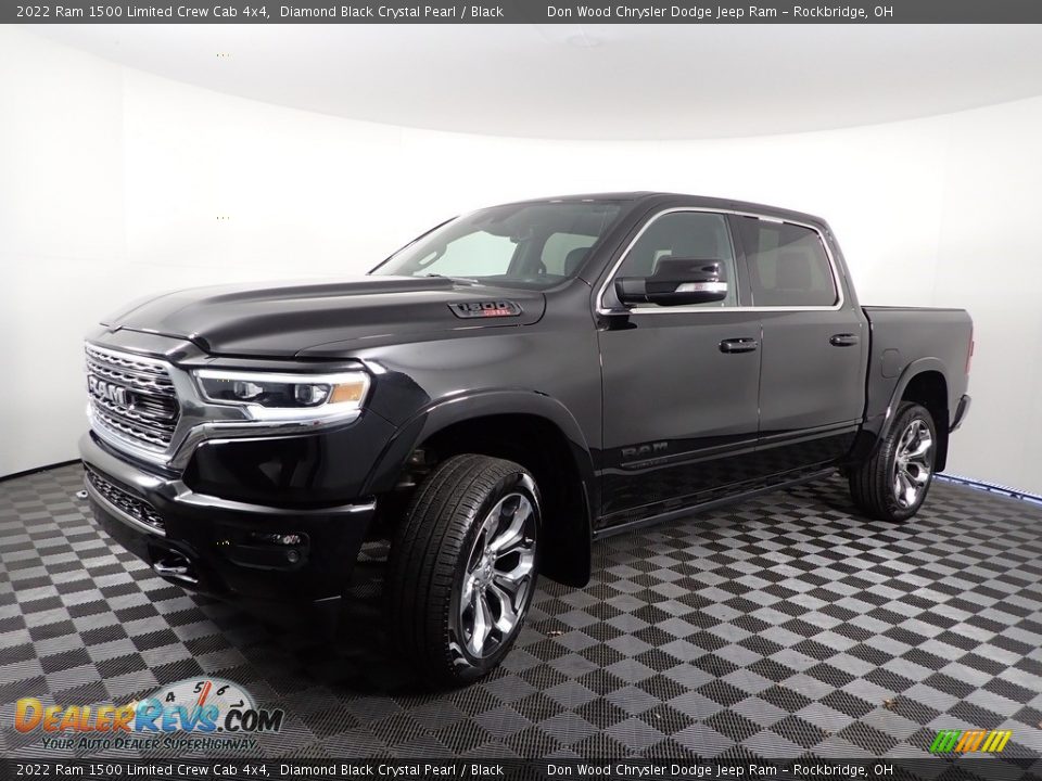 2022 Ram 1500 Limited Crew Cab 4x4 Diamond Black Crystal Pearl / Black Photo #9
