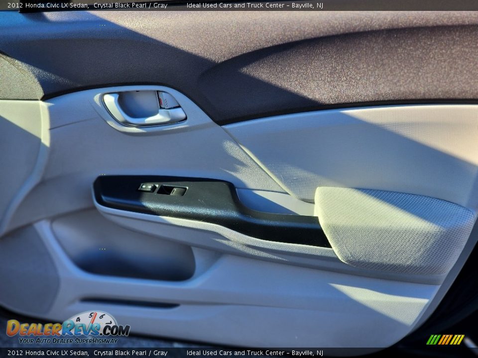 2012 Honda Civic LX Sedan Crystal Black Pearl / Gray Photo #10
