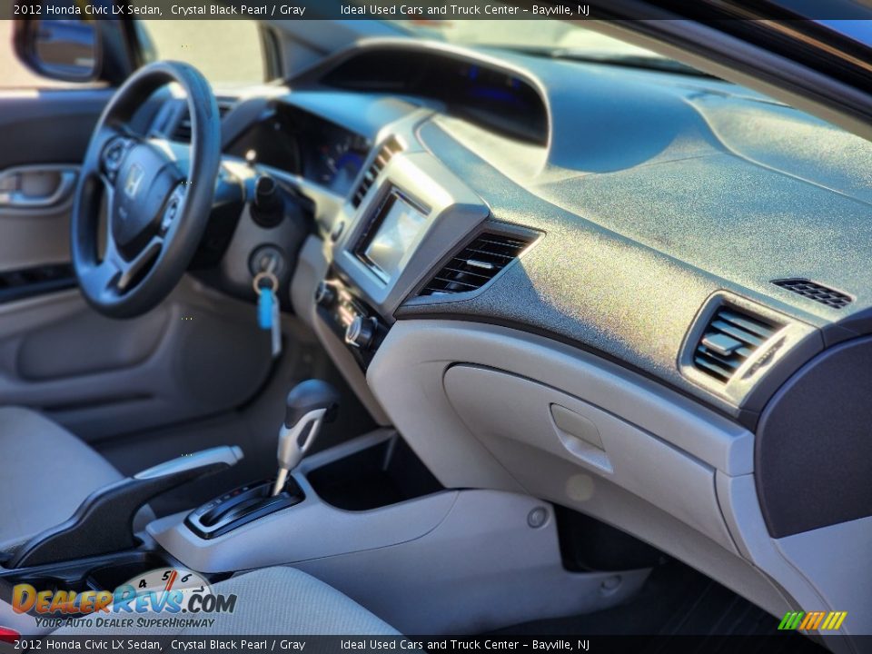 2012 Honda Civic LX Sedan Crystal Black Pearl / Gray Photo #11