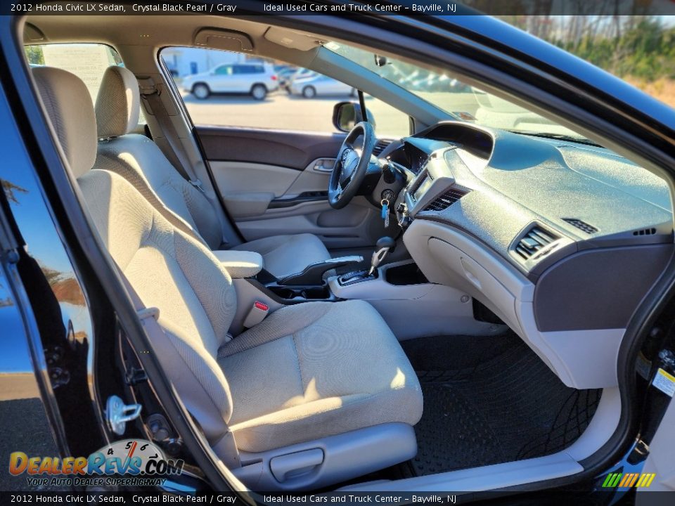2012 Honda Civic LX Sedan Crystal Black Pearl / Gray Photo #12