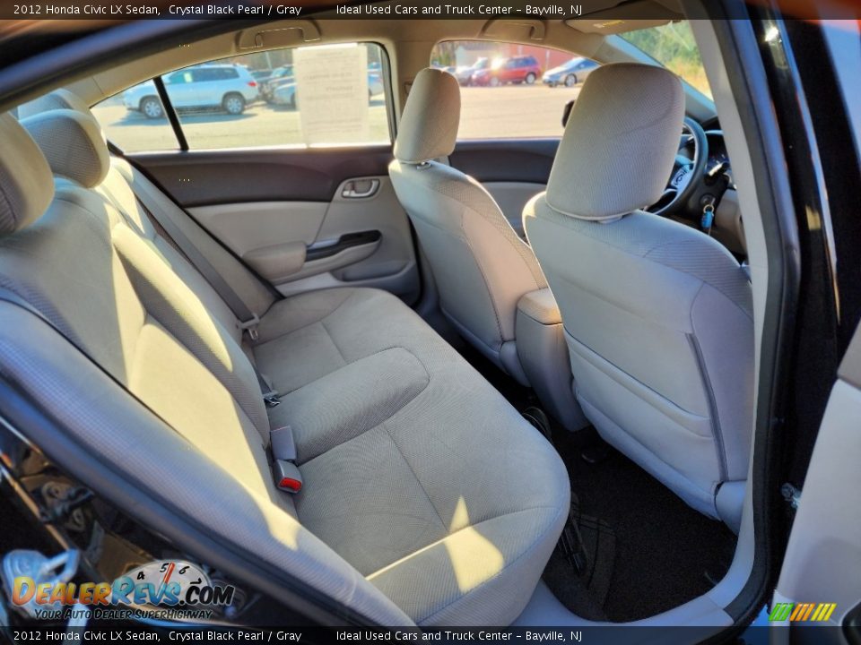 2012 Honda Civic LX Sedan Crystal Black Pearl / Gray Photo #13