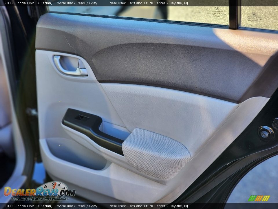 2012 Honda Civic LX Sedan Crystal Black Pearl / Gray Photo #14