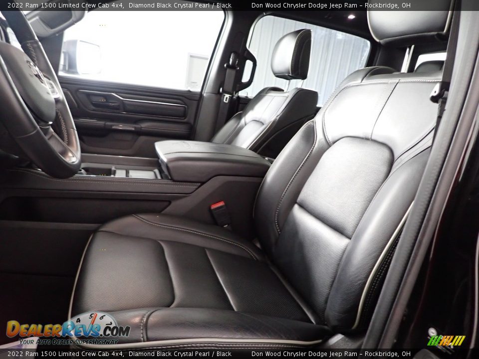 2022 Ram 1500 Limited Crew Cab 4x4 Diamond Black Crystal Pearl / Black Photo #17