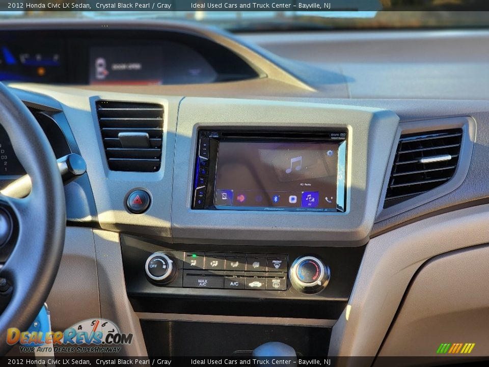 2012 Honda Civic LX Sedan Crystal Black Pearl / Gray Photo #17
