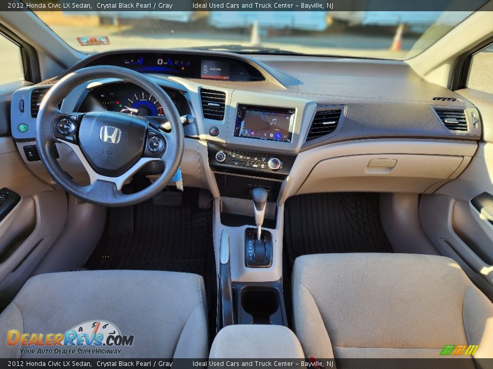 2012 Honda Civic LX Sedan Crystal Black Pearl / Gray Photo #18