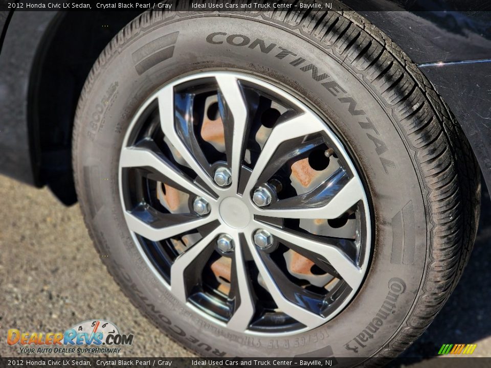 2012 Honda Civic LX Sedan Crystal Black Pearl / Gray Photo #19