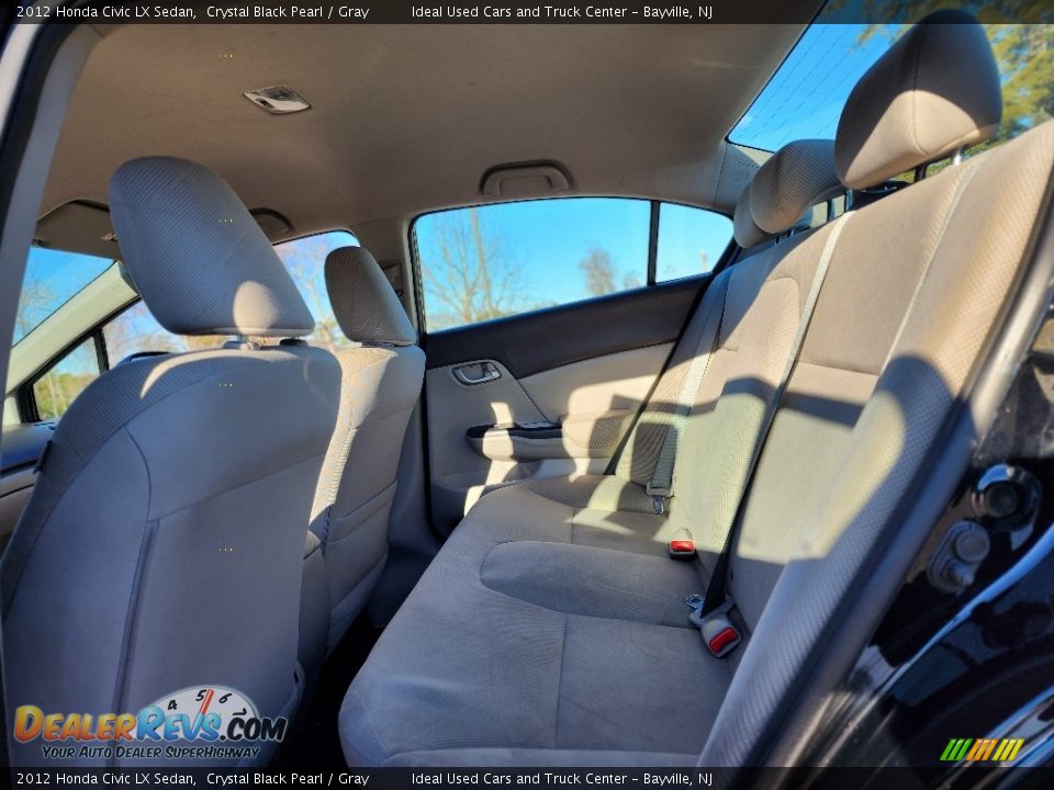 2012 Honda Civic LX Sedan Crystal Black Pearl / Gray Photo #20