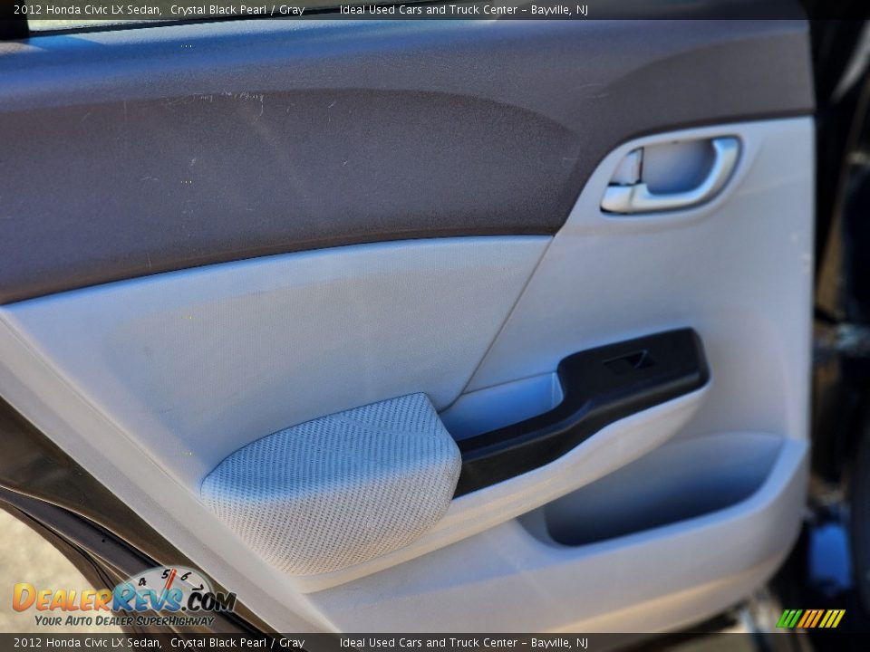 2012 Honda Civic LX Sedan Crystal Black Pearl / Gray Photo #21