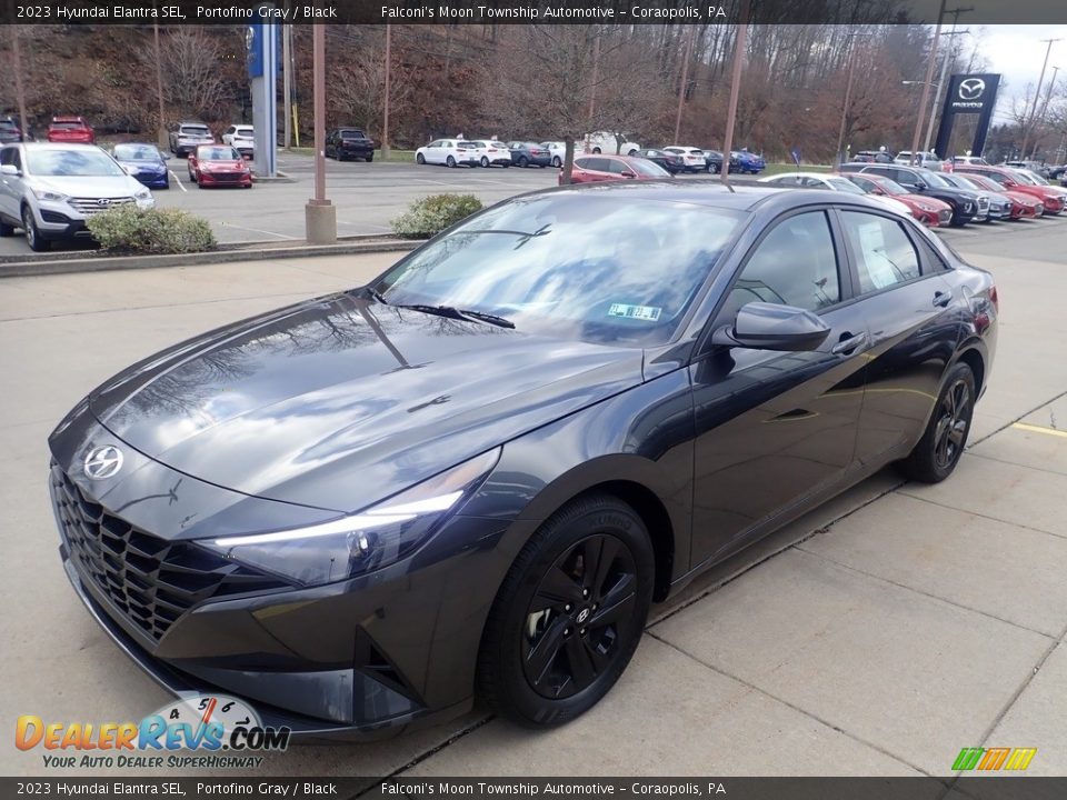 2023 Hyundai Elantra SEL Portofino Gray / Black Photo #7