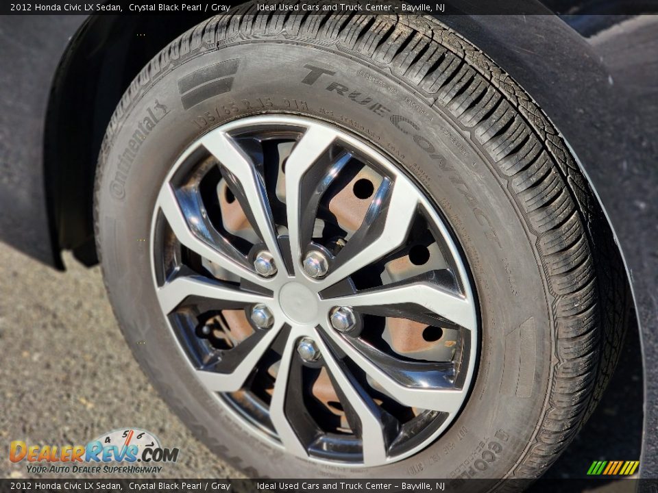 2012 Honda Civic LX Sedan Crystal Black Pearl / Gray Photo #23