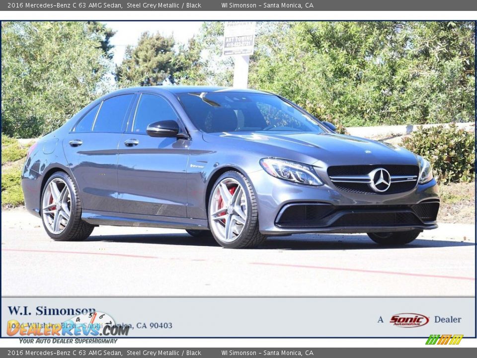 2016 Mercedes-Benz C 63 AMG Sedan Steel Grey Metallic / Black Photo #1