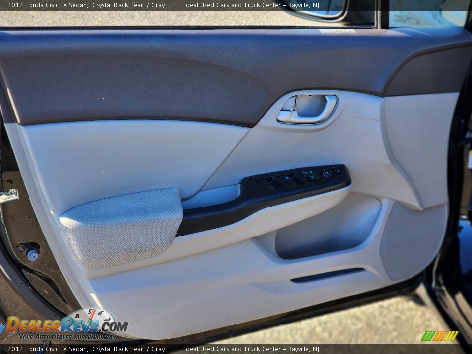 2012 Honda Civic LX Sedan Crystal Black Pearl / Gray Photo #25