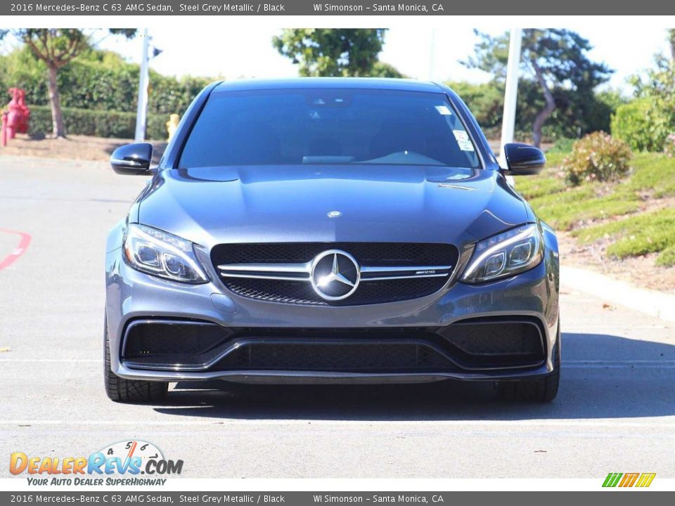 2016 Mercedes-Benz C 63 AMG Sedan Steel Grey Metallic / Black Photo #3