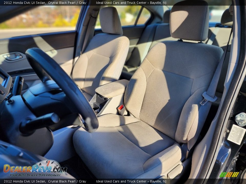 2012 Honda Civic LX Sedan Crystal Black Pearl / Gray Photo #26