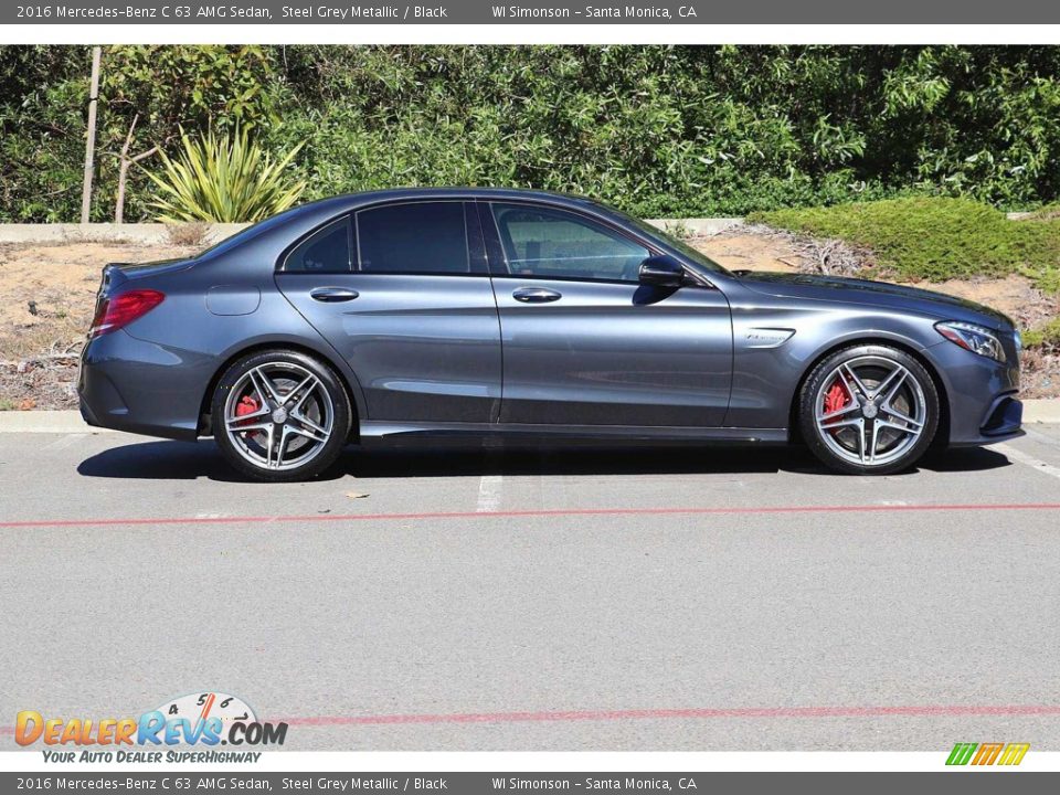 2016 Mercedes-Benz C 63 AMG Sedan Steel Grey Metallic / Black Photo #4