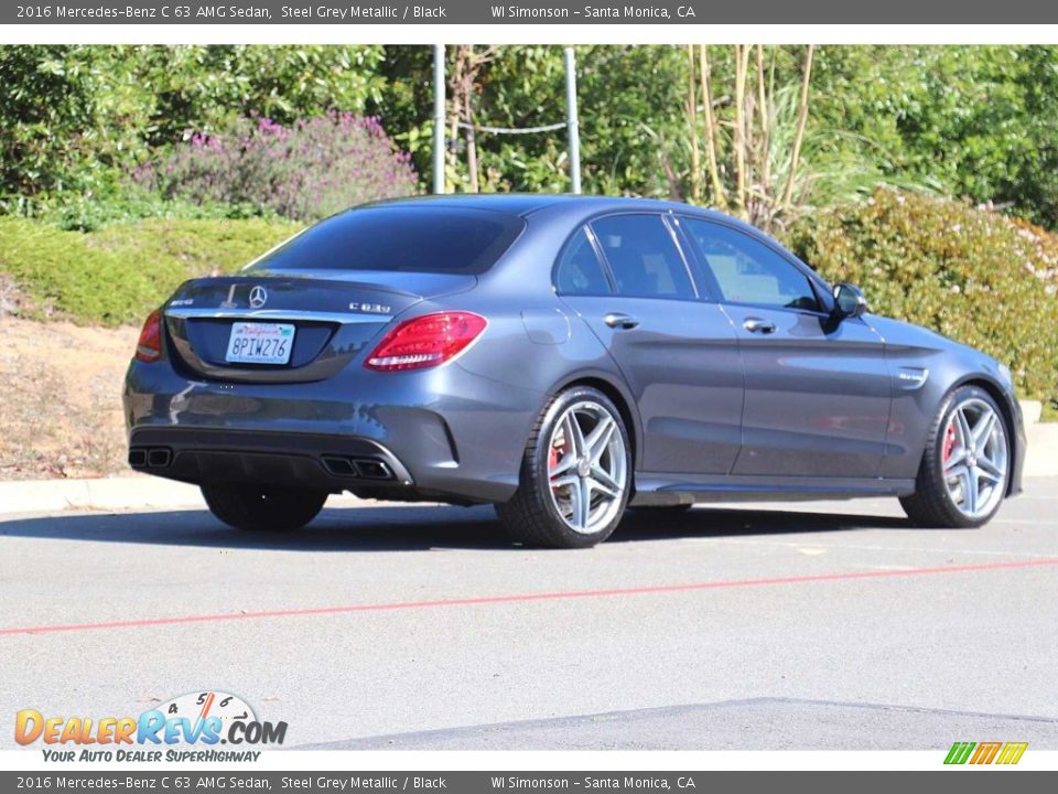 2016 Mercedes-Benz C 63 AMG Sedan Steel Grey Metallic / Black Photo #5