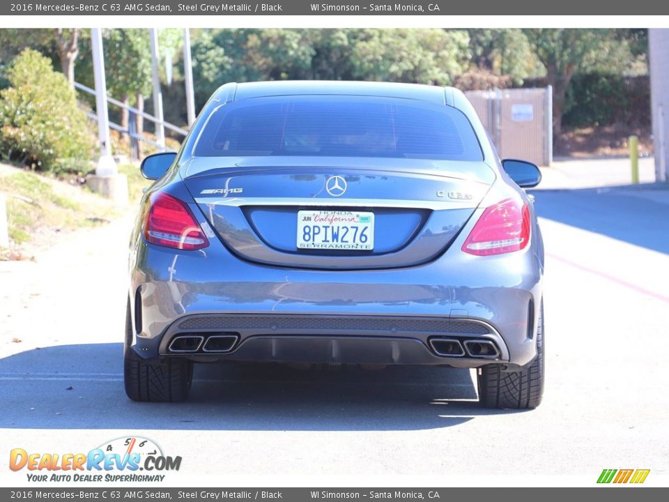 2016 Mercedes-Benz C 63 AMG Sedan Steel Grey Metallic / Black Photo #6