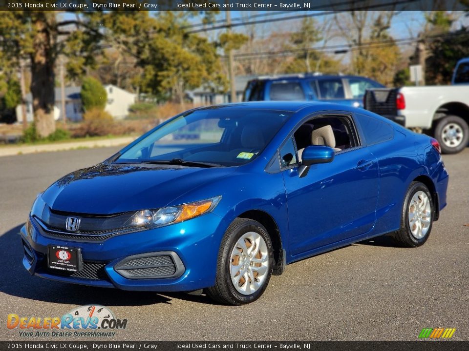 2015 Honda Civic LX Coupe Dyno Blue Pearl / Gray Photo #1