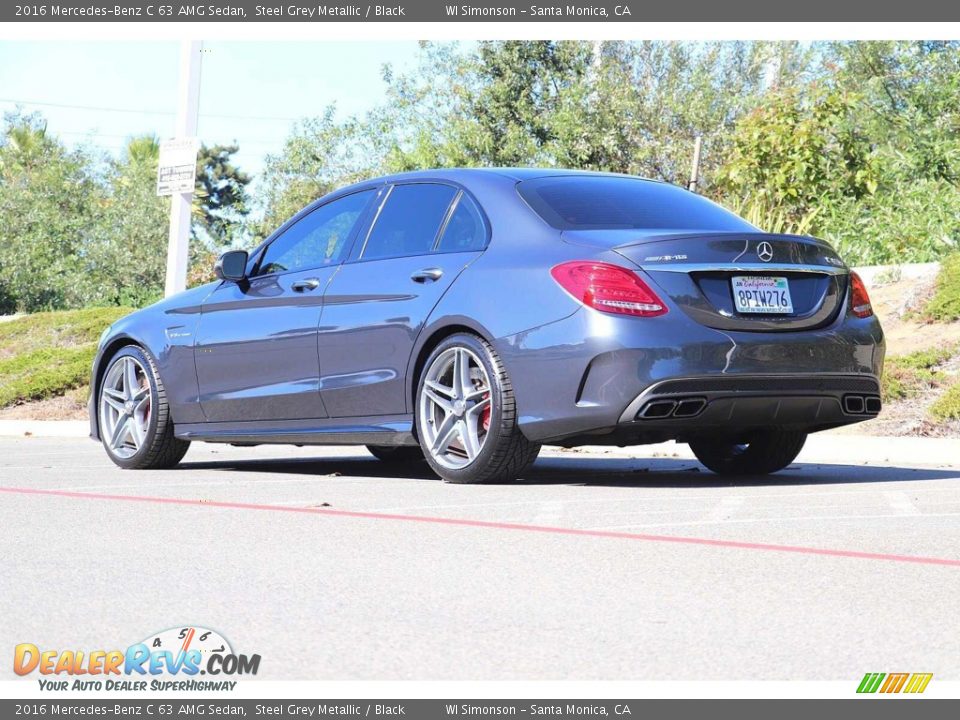 2016 Mercedes-Benz C 63 AMG Sedan Steel Grey Metallic / Black Photo #8