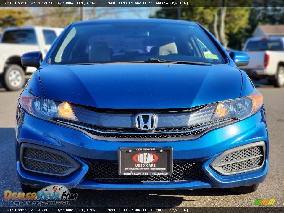 2015 Honda Civic LX Coupe Dyno Blue Pearl / Gray Photo #3