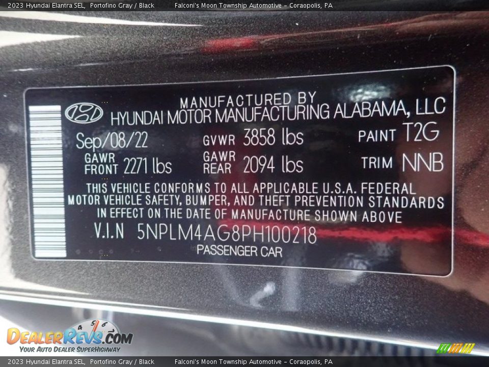 2023 Hyundai Elantra SEL Portofino Gray / Black Photo #18