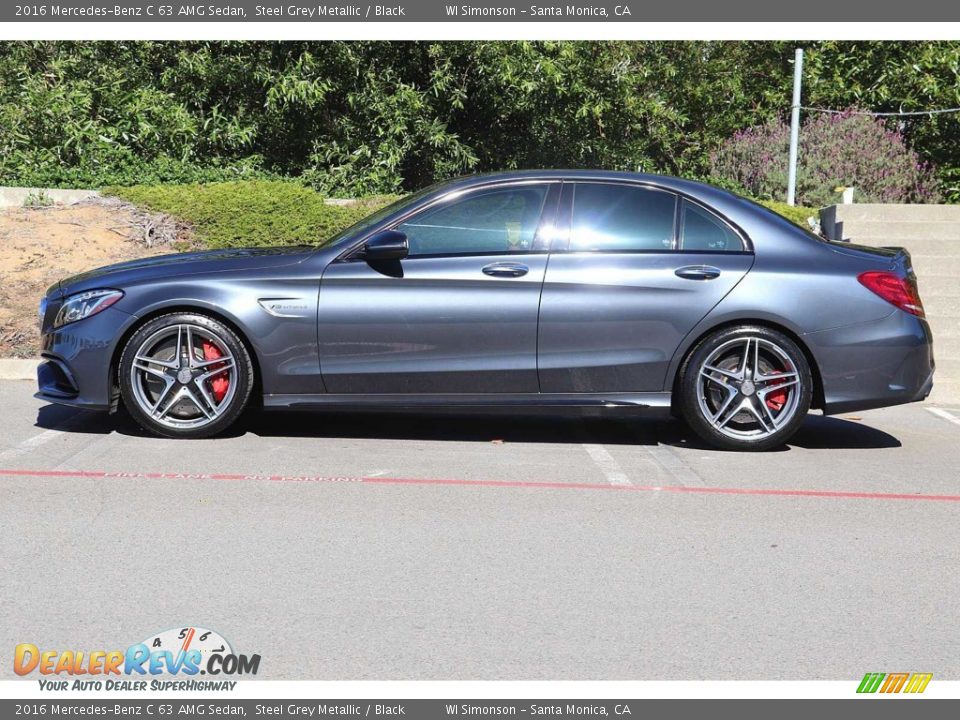 2016 Mercedes-Benz C 63 AMG Sedan Steel Grey Metallic / Black Photo #9