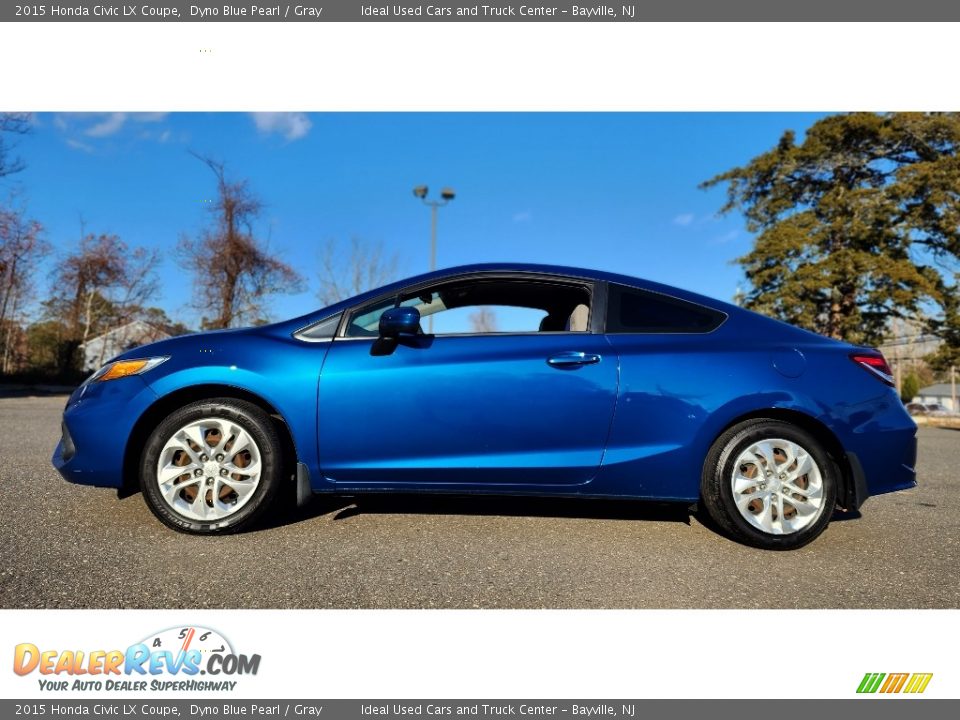 2015 Honda Civic LX Coupe Dyno Blue Pearl / Gray Photo #4