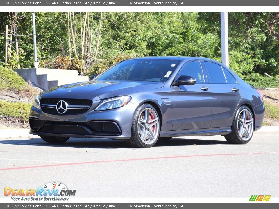 2016 Mercedes-Benz C 63 AMG Sedan Steel Grey Metallic / Black Photo #10