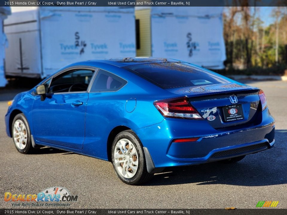2015 Honda Civic LX Coupe Dyno Blue Pearl / Gray Photo #5